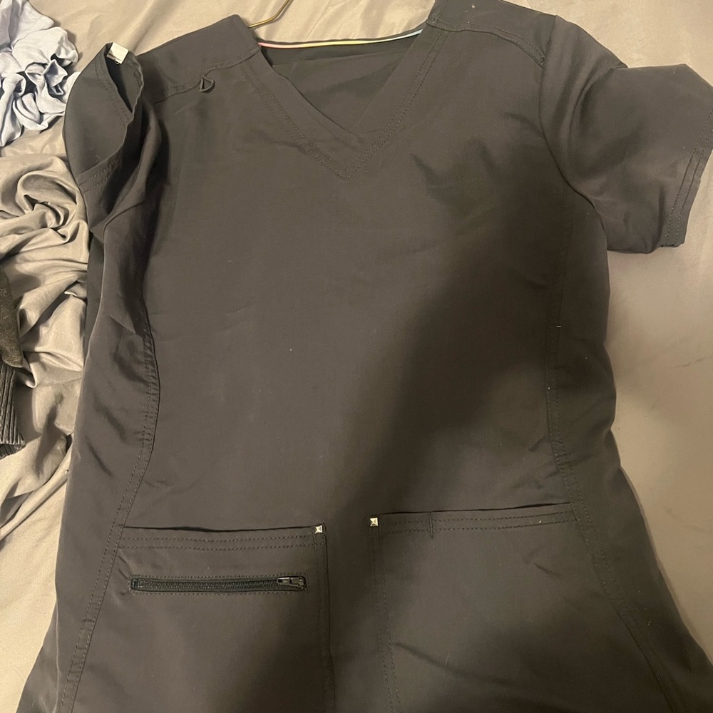 Black V-Neck Scrub Top and cargo pants bottoms *SOLD*